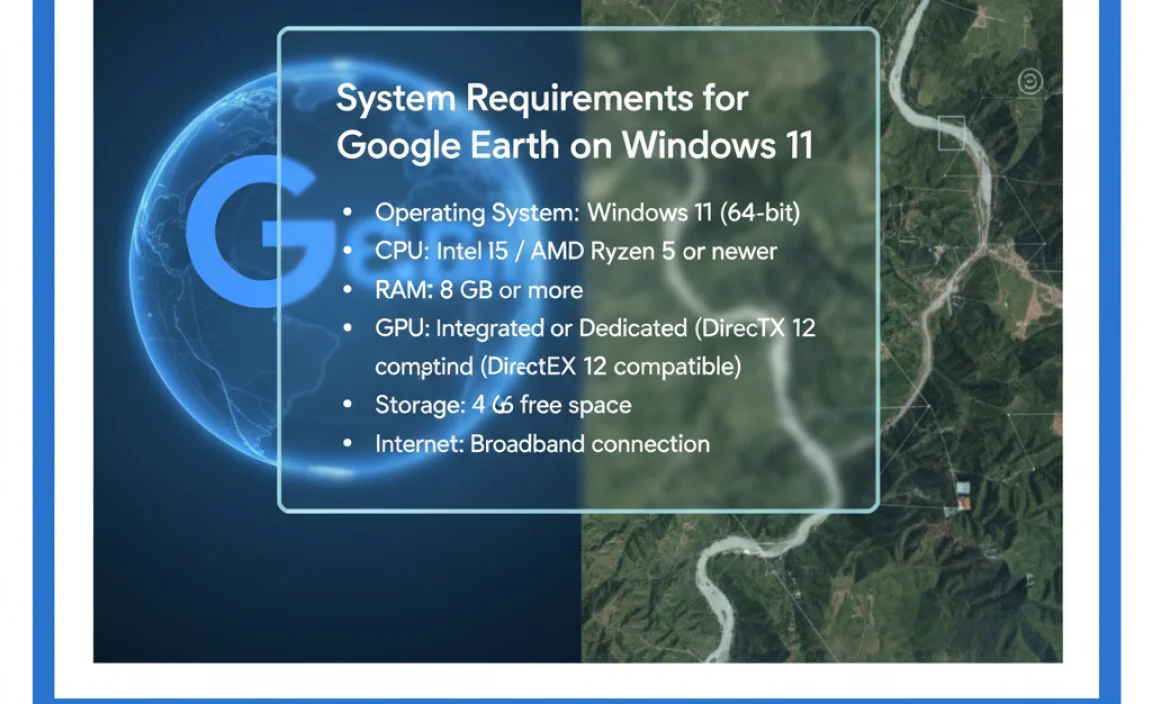 System Requirements for Google Earth on Windows 11