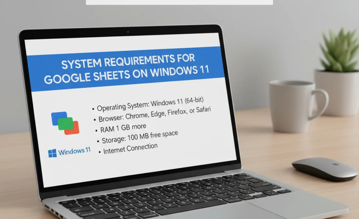 System Requirements for Google Sheets on Windows 11