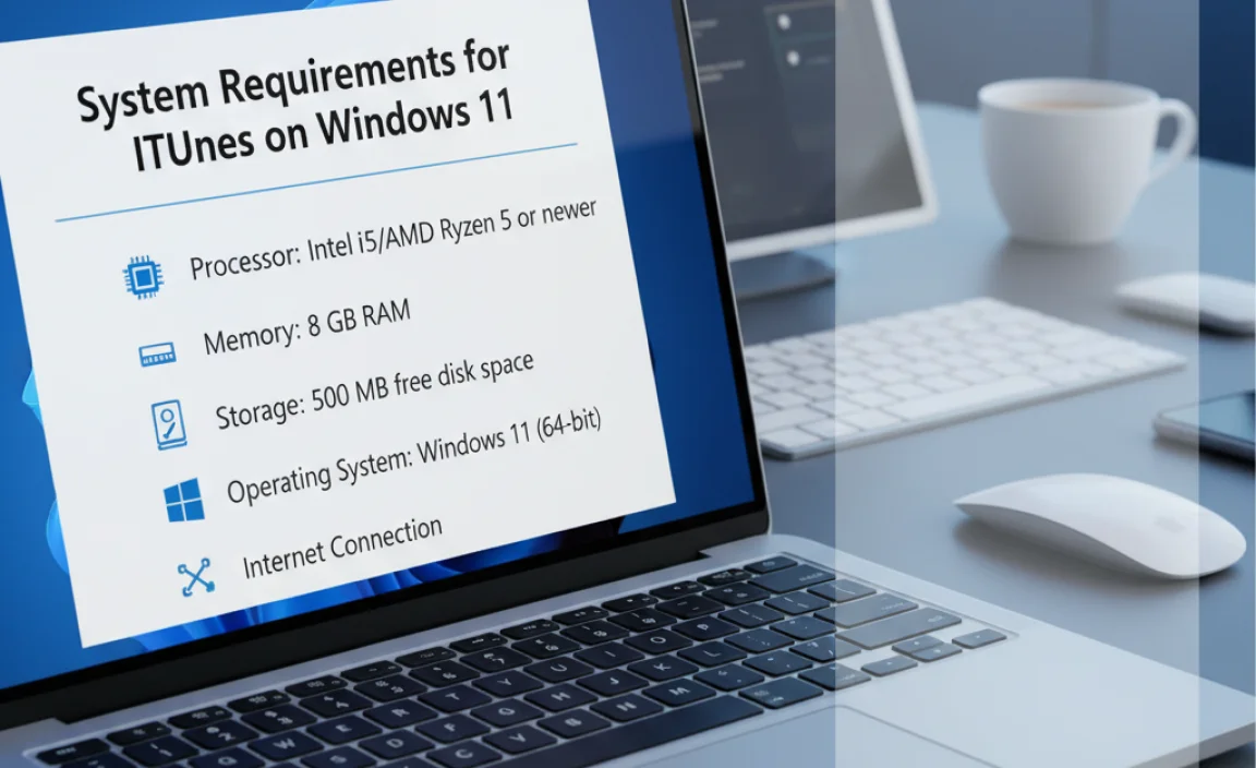 System Requirements for iTunes on Windows 11