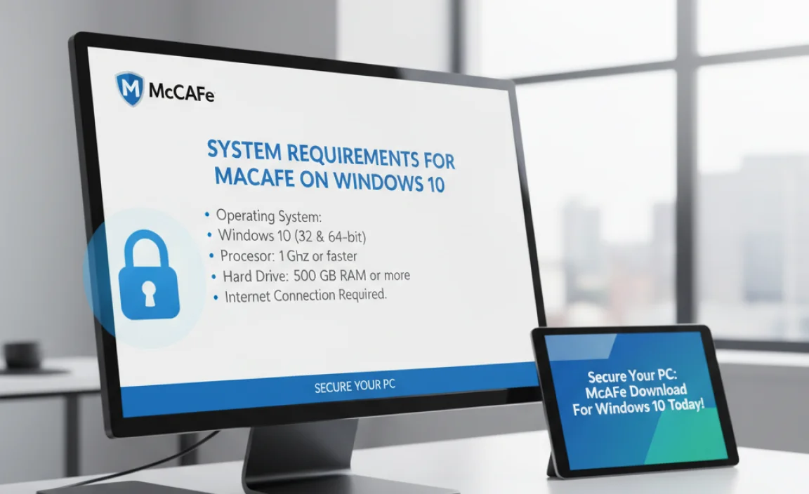 System Requirements for McAfee on Windows 10