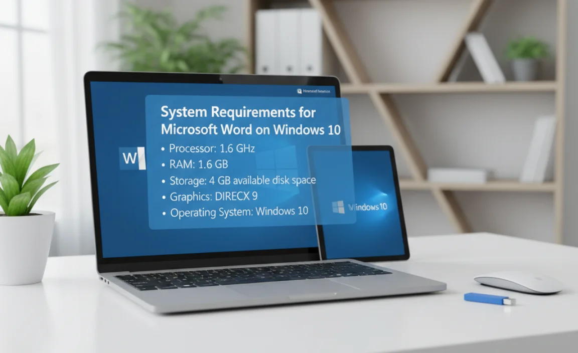 System Requirements for Microsoft Word on Windows 10