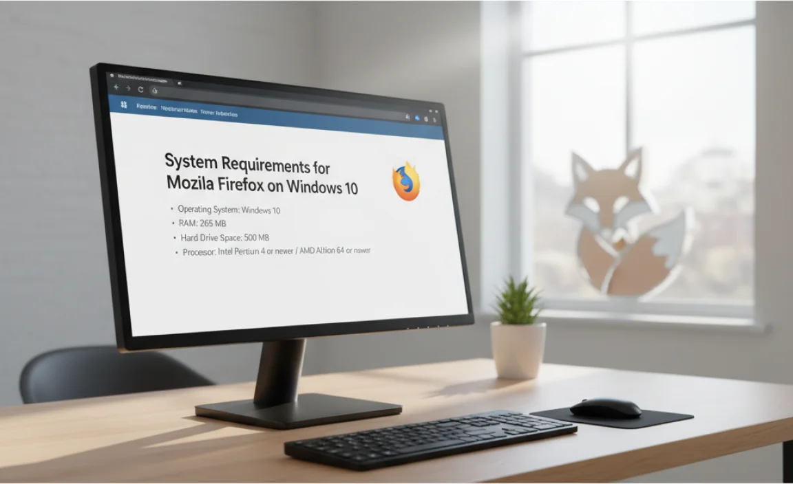 System Requirements for Mozilla Firefox on Windows 10