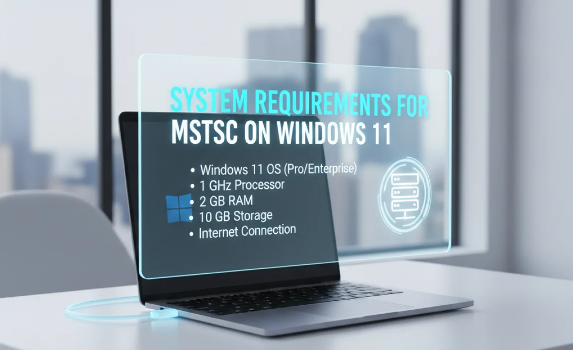 System Requirements for MSTSC on Windows 11