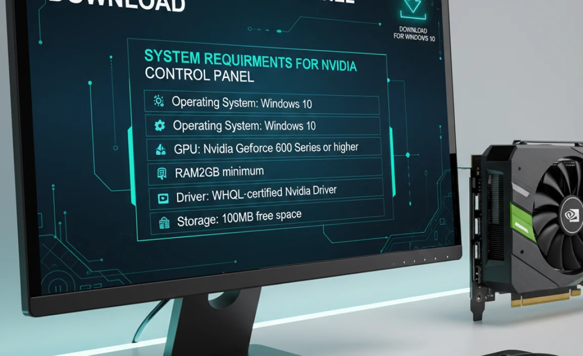 System Requirements for Nvidia Control Panel