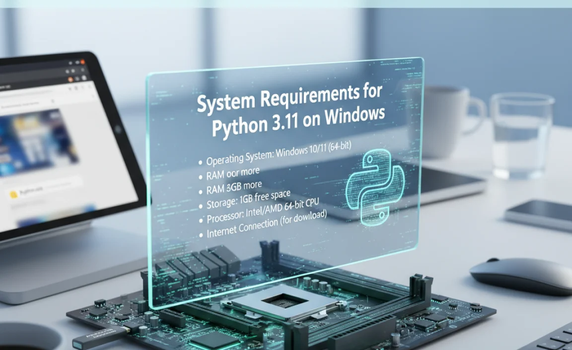 System Requirements for Python 3.11 on Windows