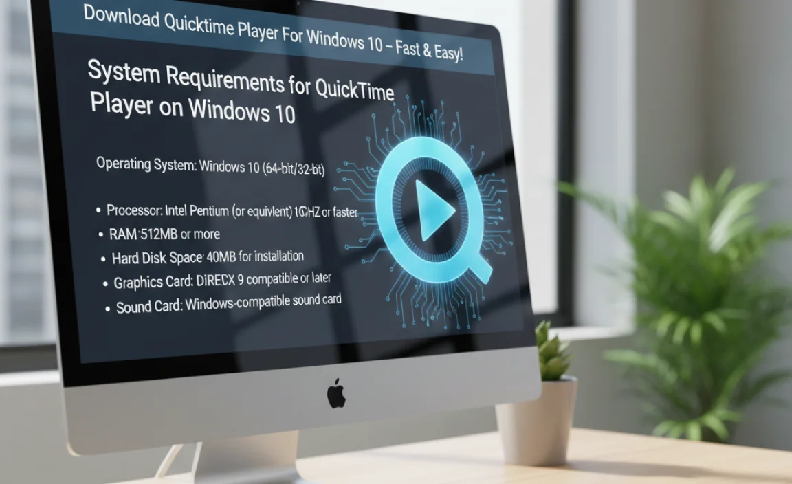 System Requirements for QuickTime Player on Windows 10