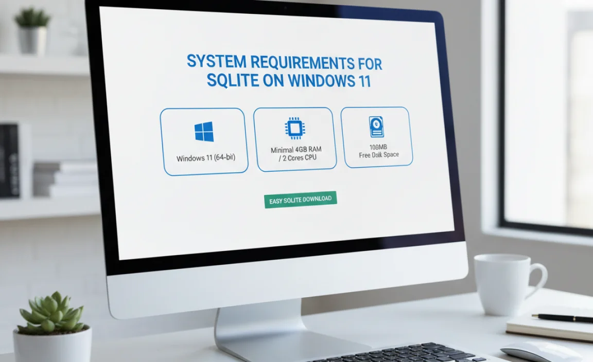 System Requirements for SQLite on Windows 11