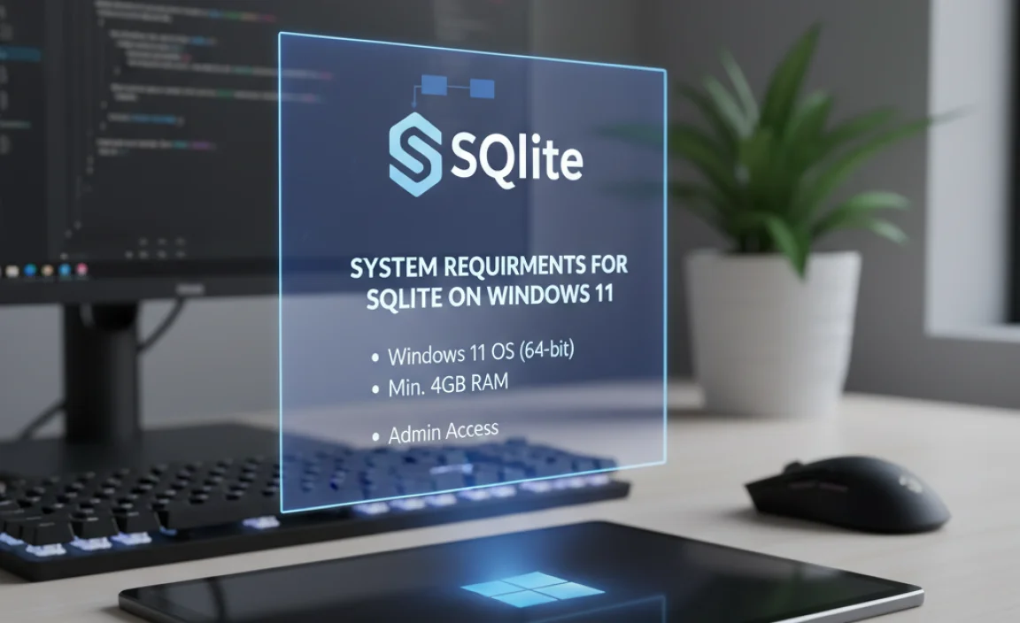 System Requirements for SQLite on Windows 11