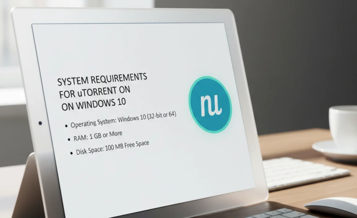 System Requirements for uTorrent on Windows 10