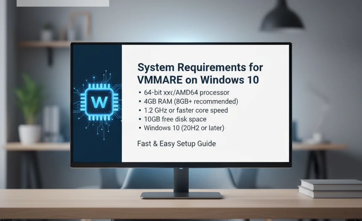 System Requirements for VMware on Windows 10