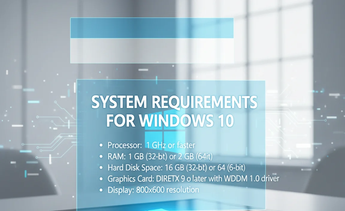 System Requirements for Windows 10