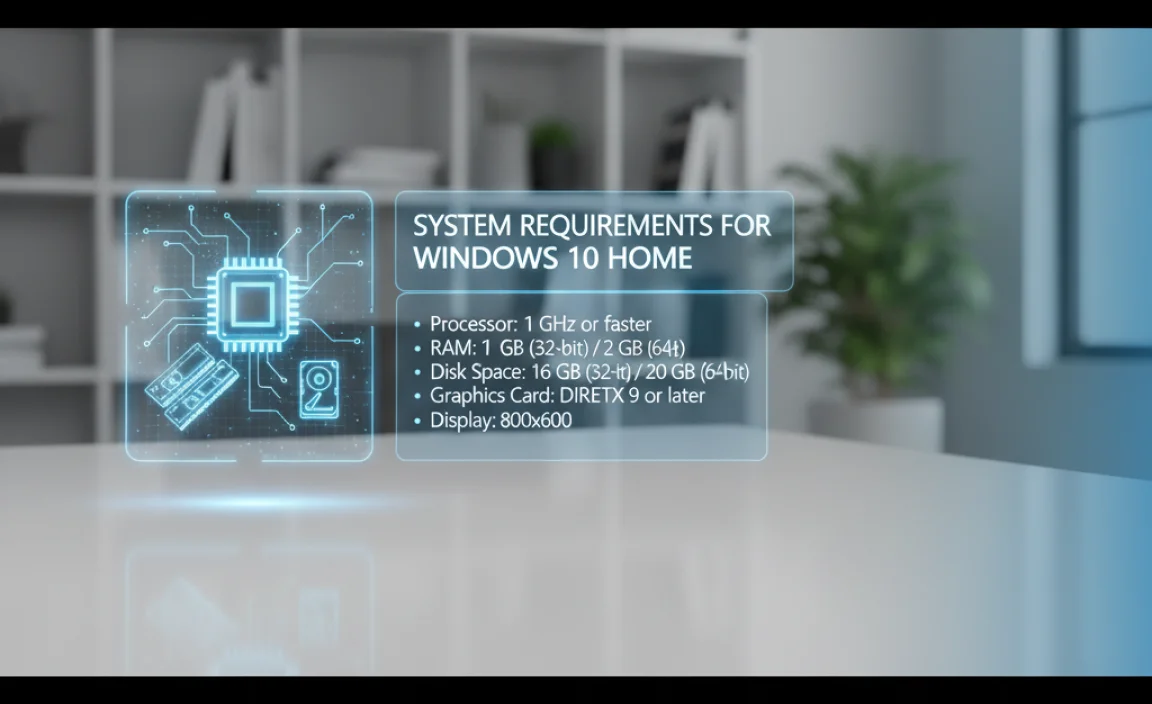 System Requirements for Windows 10 Home