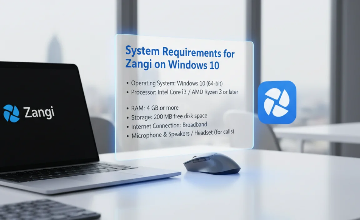 System Requirements for Zangi on Windows 10