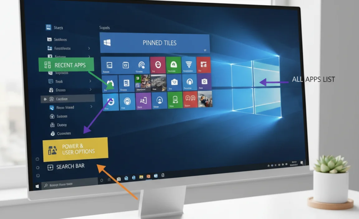 Understanding the Start Menu Layout