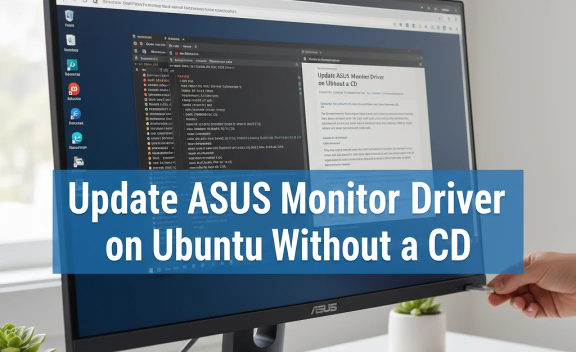 Update ASUS Monitor Driver on Ubuntu Without a CD