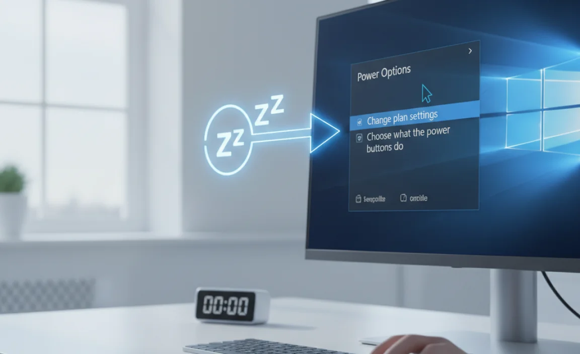 Using the Power Options Menu for Sleep