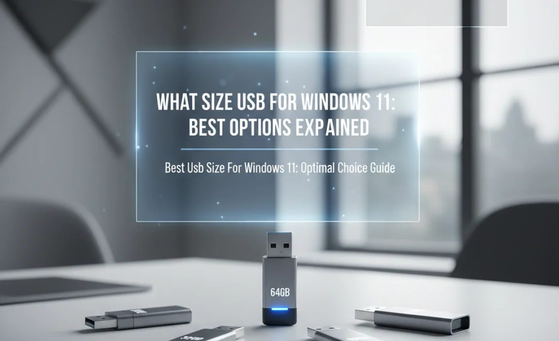 What Size Usb For Windows 11: Best Options Explained