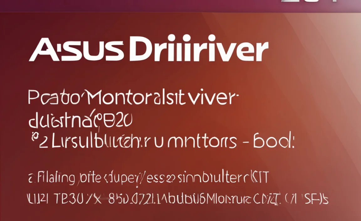 Download Asus Monitor Driver Installer For Ubuntu – Latest Version